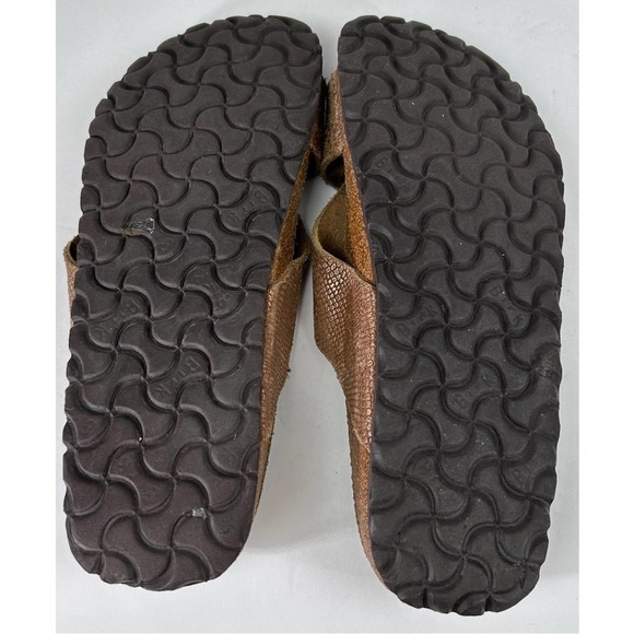 Birkenstock Brown ( Rosey Gold) Textured Sandals 38 Preowned Condition - Picture 7 of 10